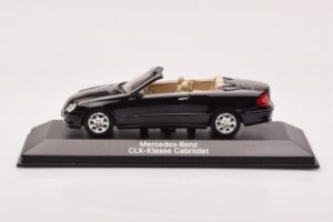 Mercedes CLK A209 Kabriolet Obsidian Černý Metalický Minichamps 1:43