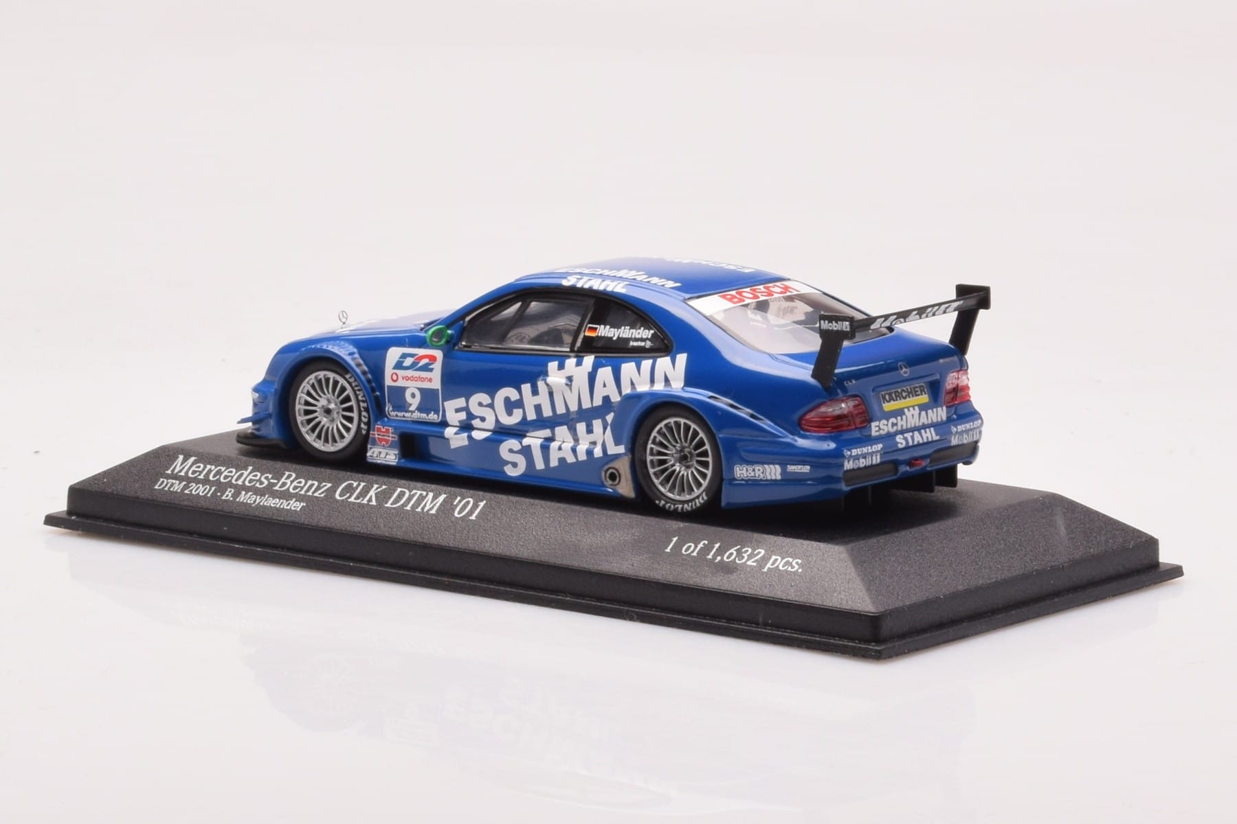 Mercedes CLK DTM Team Manthey #9 B. Maylander DTM 2001 Minichamps 1:43 400013109 Kov – obrázek 3 z 4