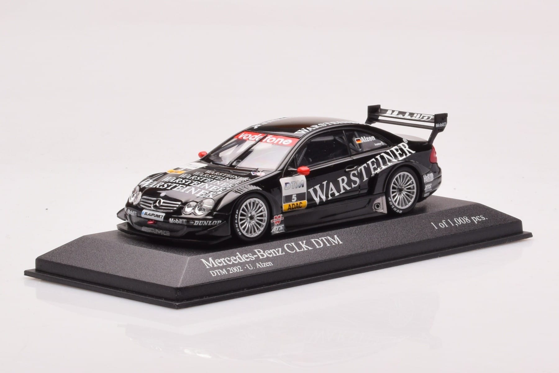 Mercedes CLK DTM Team Warsteiner AMG #5 U. Alzen DTM 2002 Minichamps 1:43 400023025 Kov – obrázek 2 z 4