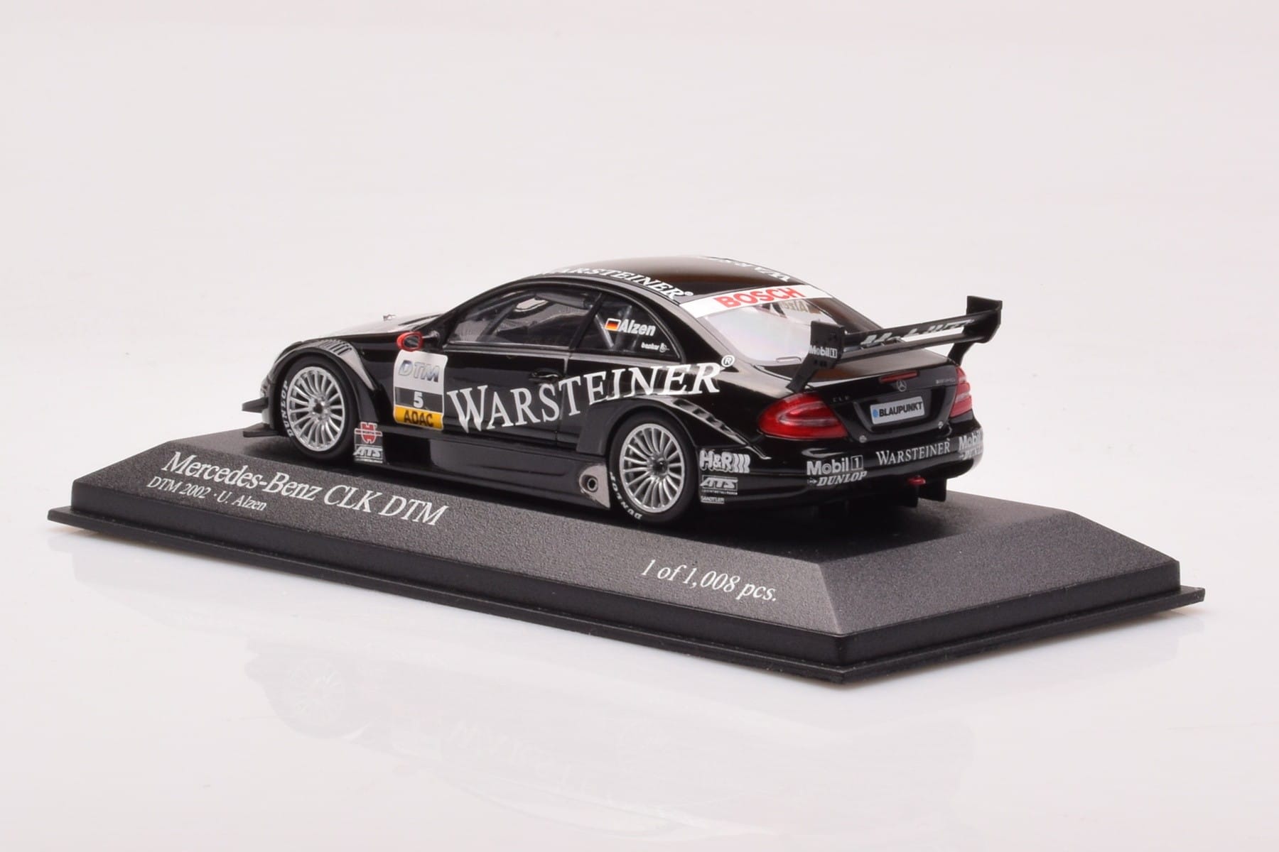 Mercedes CLK DTM Team Warsteiner AMG #5 U. Alzen DTM 2002 Minichamps 1:43 400023025 Kov – obrázek 3 z 4