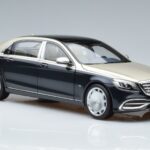 Mercedes Maybach S650 X222 Stříbrně Modrý Norev 1:18 B66960615 Kov - image 5 of 7