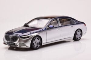 Mercedes Maybach S680 W223 Nautical Modrý Cirrus Stříbrný Almost Real 1:18 820125