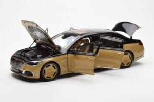 Mercedes Maybach S680 W223 Obsidian Černý Sand Almost Real 1:18 820124 Kov – obrázek 2 z 7
