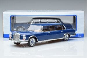 Mercedes S-Class 600 W100 LWB Pullman Tmavě Modrý MCG 1:18 MCG18189 Kov – obrázek 6 z 6