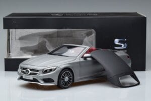 Mercedes S-Class A217 Kabriolet Šedý Norev 1:18 B66960355 Kov – obrázek 8 z 8