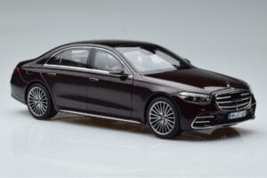 Mercedes S-Class W223 AMG Line Červený Norev 1:18 183804 Kov – obrázek 6 z 8