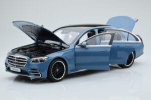 Mercedes S-Class W223 Vintage Modrý Norev 1:18 B66960828 Kov – obrázek 2 z 7
