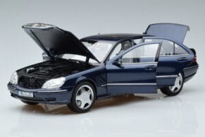 Mercedes S55 AMG W220 Modrý Norev 1:18 183817 Kov – obrázek 2 z 7