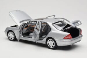 Mercedes S600 W220 Stříbrný Metalíza Norev 1:18 183810 Kov – obrázek 5 z 8