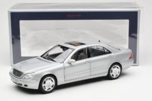 Mercedes S600 W220 Stříbrný Metalíza Norev 1:18 183810 Kov – obrázek 8 z 8