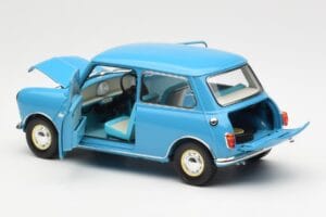 Morris Mini Minor Modrý Kyosho 1:18 08964BL Kov – obrázek 5 z 8