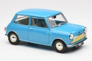 Morris Mini Minor Modrý Kyosho 1:18 08964BL Kov – obrázek 6 z 8