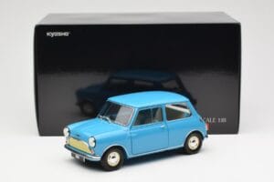 Morris Mini Minor Modrý Kyosho 1:18 08964BL Kov – obrázek 8 z 8