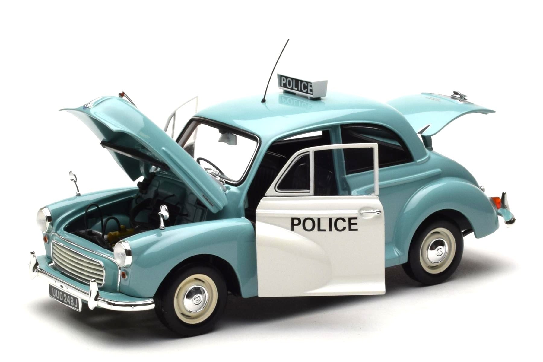 Morris Minor Policie Modrý & Bílý Minichamps 1:18 150137090 Kov – obrázek 2 z 8