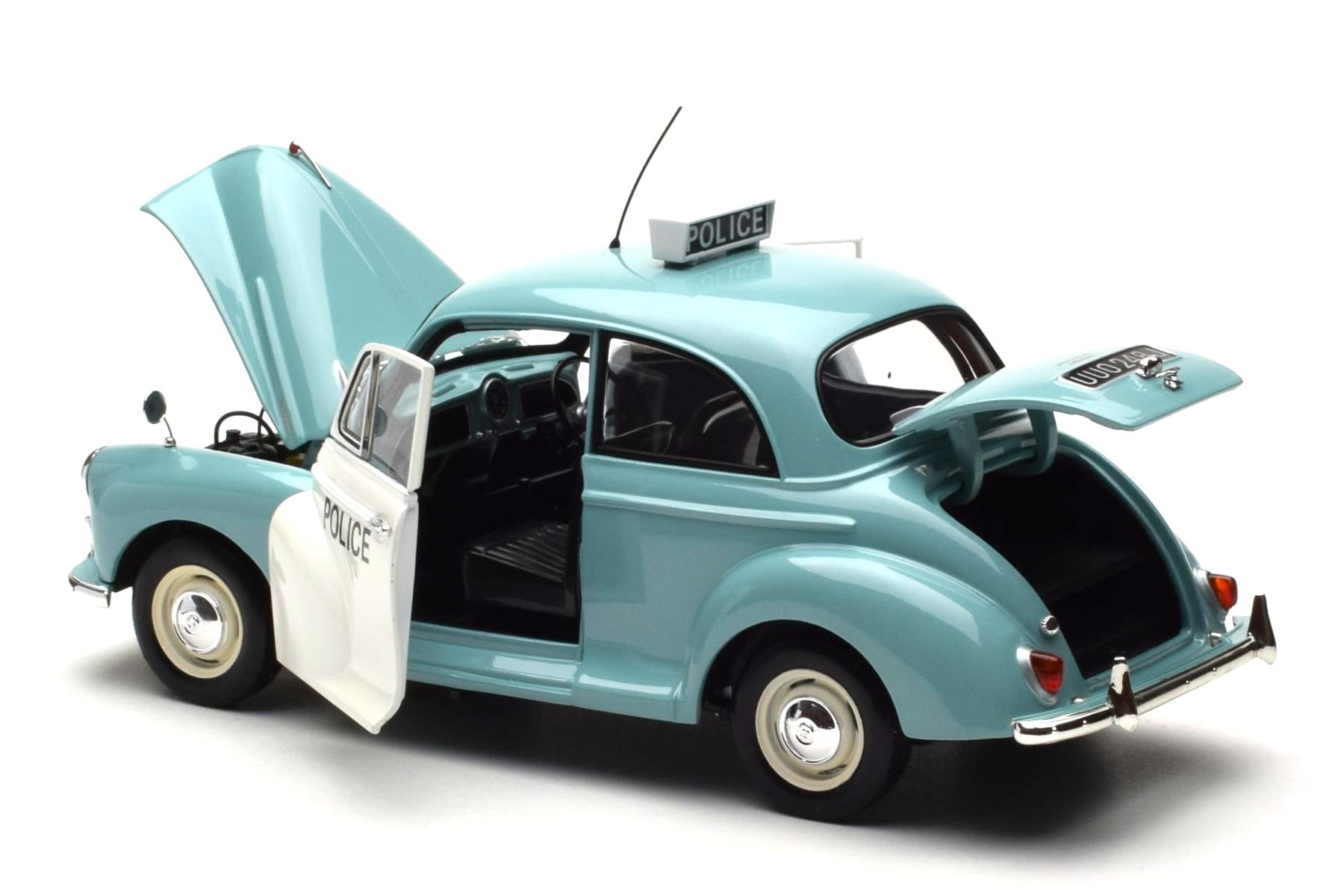 Morris Minor Policie Modrý & Bílý Minichamps 1:18 150137090 Kov – obrázek 5 z 8