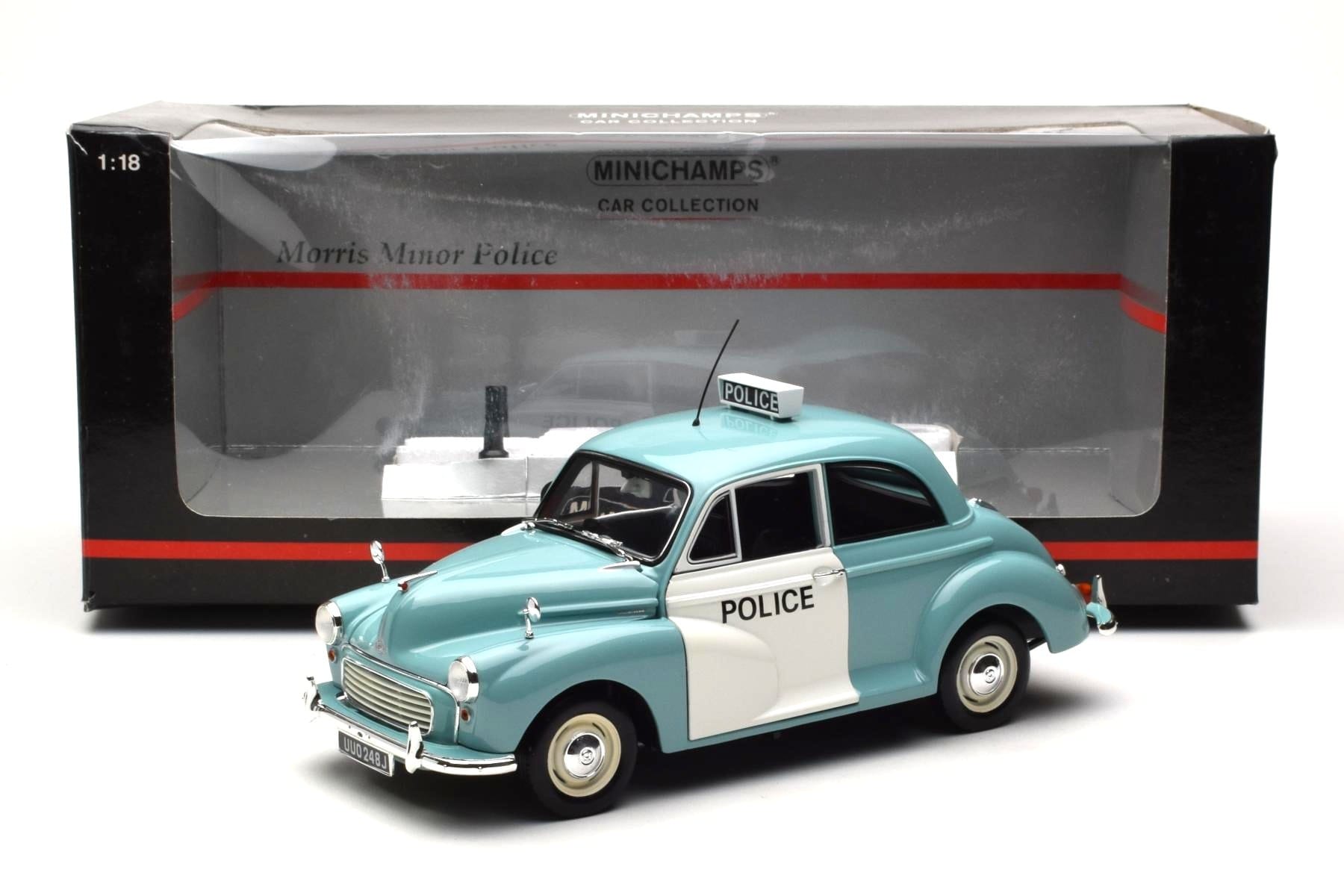 Morris Minor Policie Modrý & Bílý Minichamps 1:18 150137090 Kov – obrázek 8 z 8