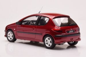 Peugeot 206 S16 Červený Otto 1:18 OT1039 Pryskyřice – obrázek 5 z 6