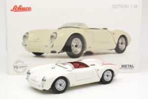 Porsche 550 Spyder Edice 70 Let Bílý Schuco 1:18 450033300 Kov – obrázek 8 z 8