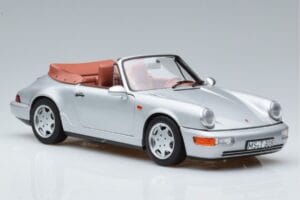Porsche 911 964 Carrera 2 Kabriolet Stříbrný Norev 1:18 187330 Kov – obrázek 5 z 7