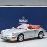 Porsche 911 964 Carrera 2 Kabriolet Stříbrný Norev 1:18 187330 Kov - image 7 of 7
