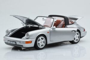 Porsche 911 964 Carrera 4 Targa Polar Stříbrný Norev 1:18 187342 Kov – obrázek 2 z 9