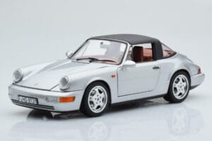 Porsche 911 964 Carrera 4 Targa Polar Stříbrný Norev 1:18 187342 Kov – obrázek 4 z 9