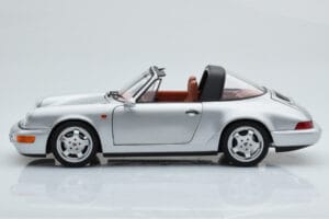 Porsche 911 964 Carrera 4 Targa Polar Stříbrný Norev 1:18 187342 Kov – obrázek 6 z 9