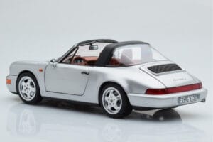 Porsche 911 964 Carrera 4 Targa Polar Stříbrný Norev 1:18 187342 Kov – obrázek 8 z 9