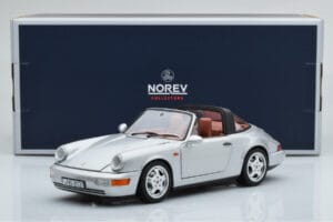 Porsche 911 964 Carrera 4 Targa Polar Stříbrný Norev 1:18 187342 Kov – obrázek 9 z 9