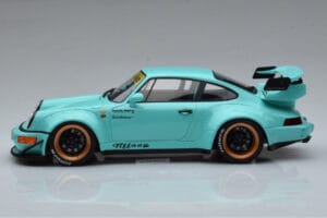 Porsche 911 964 RWB Tiffany Modrý GT Spirit 1:18 GT875 Pryskyřice – obrázek 3 z 6