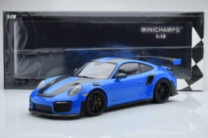 Porsche 911 GT2 RS 991.2 Weissach Package Modrý Černá Hořčíková Kola Minichamps 1:18 153068316 Kov – obrázek 6 z 6