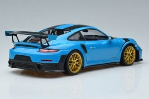 Porsche 911 991.2 GT3 RS Weissach Package Miami Modrý Zlatá Kola Minichamps 1:18 153068310 Kov – obrázek 2 z 6