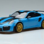 Porsche 911 991.2 GT3 RS Weissach Package Miami Modrý Zlatá Kola Minichamps 1:18 153068310 Kov