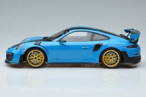 Porsche 911 991.2 GT3 RS Weissach Package Miami Modrý Zlatá Kola Minichamps 1:18 153068310 Kov – obrázek 3 z 6