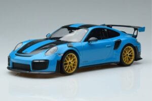 Porsche 911 991.2 GT3 RS Weissach Package Miami Modrý Zlatá Kola Minichamps 1:18 153068310 Kov