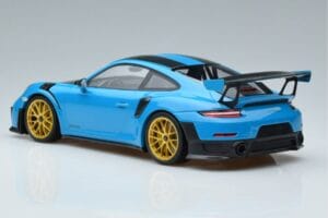 Porsche 911 991.2 GT3 RS Weissach Package Miami Modrý Zlatá Kola Minichamps 1:18 153068310 Kov – obrázek 5 z 6