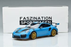 Porsche 911 991.2 GT3 RS Weissach Package Miami Modrý Zlatá Kola Minichamps 1:18 153068310 Kov – obrázek 6 z 6