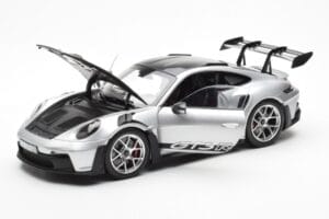Porsche 911 992 GT3 Weissach Pack GT Stříbrný Metalíza Norev 1:18 187366 Kov – obrázek 2 z 8