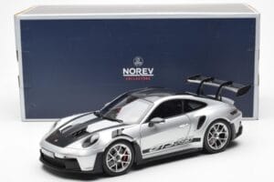 Porsche 911 992 GT3 Weissach Pack GT Stříbrný Metalíza Norev 1:18 187366 Kov – obrázek 8 z 8