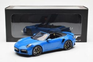 Porsche 911 992 Turbo S Shark Modrý GT Spirit 1:18 GT441 Pryskyřice – obrázek 6 z 6
