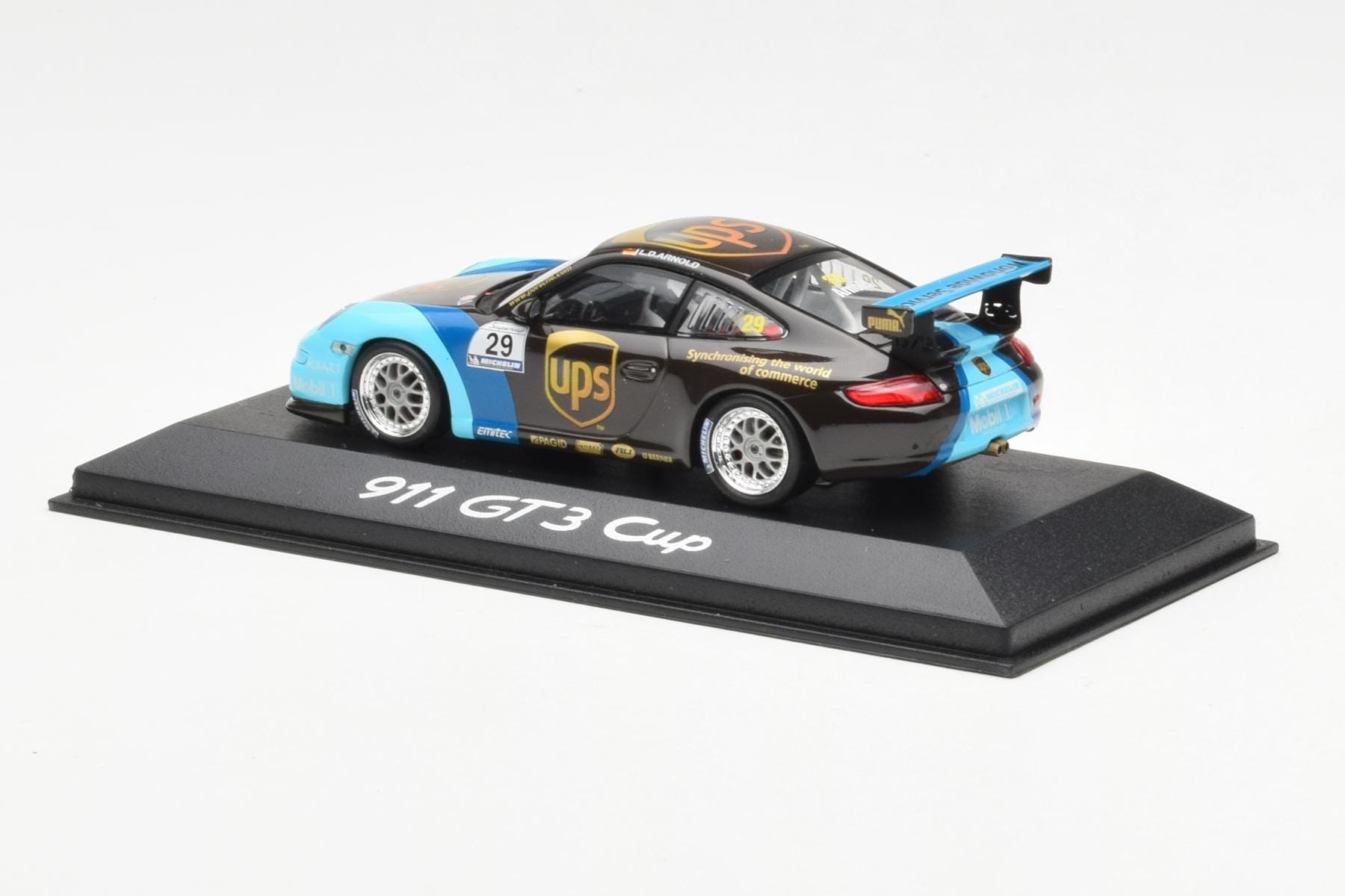 Porsche 911 996 GT3 Cup #29 D. Arnold UPS Porsche Supercup 2006 Minichamps 1:43 WAP02012416 Kov – obrázek 3 z 4