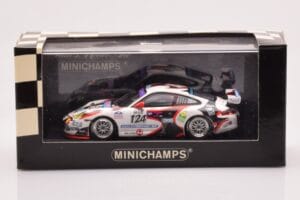 Porsche 911 997 GT3 Cup #124 Mattheus / Geoffroy / Vanbellingen / Fumal 24 Hours of Spa 2005 Minichamps 1:43 400056224 Kov – obrázek 4 z 4