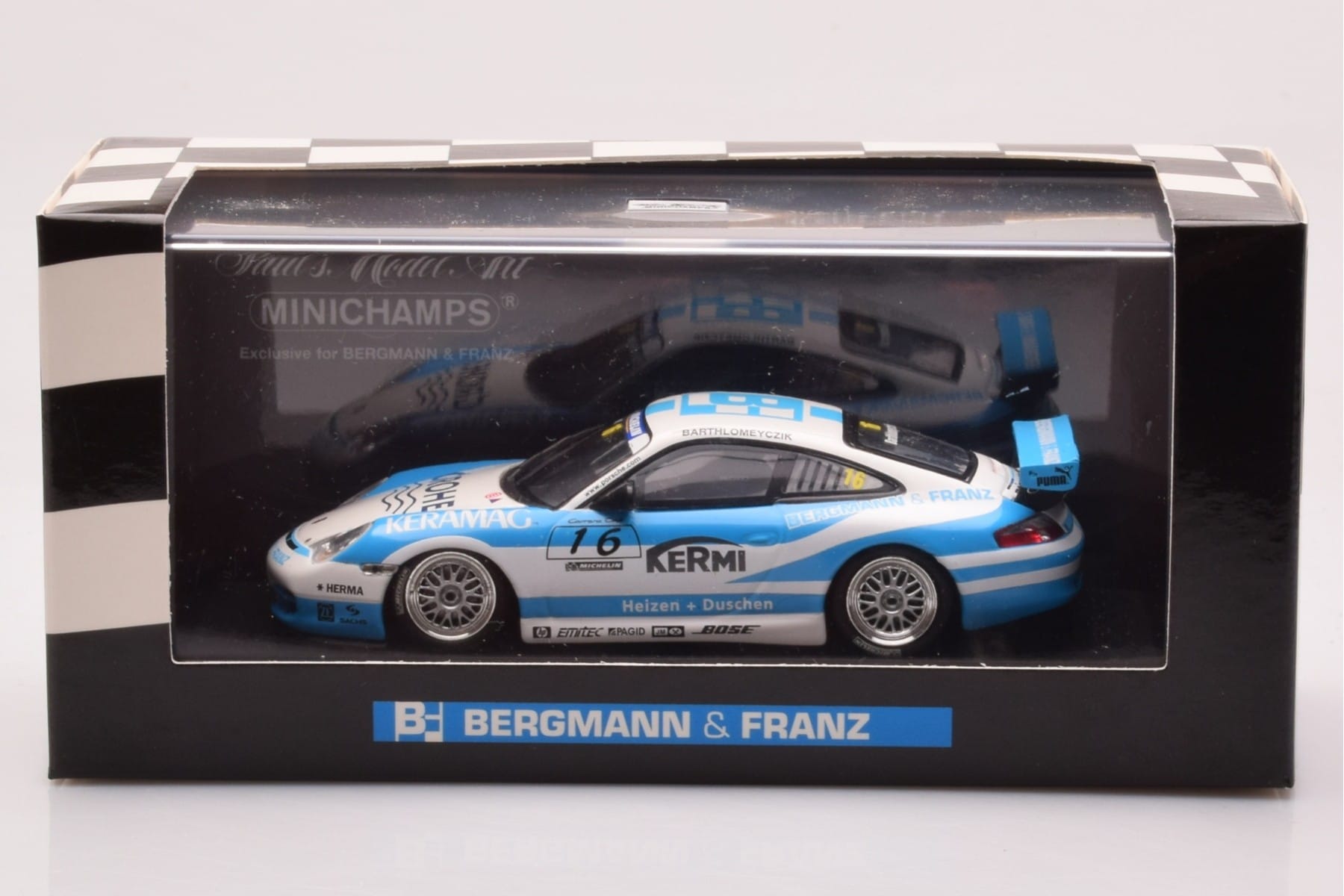 Porsche 911 997 GT3 Cup #16 Barthiomeyczik Carrera Cup 2005 Minichamps 1:43 403056216 Kov – obrázek 4 z 4