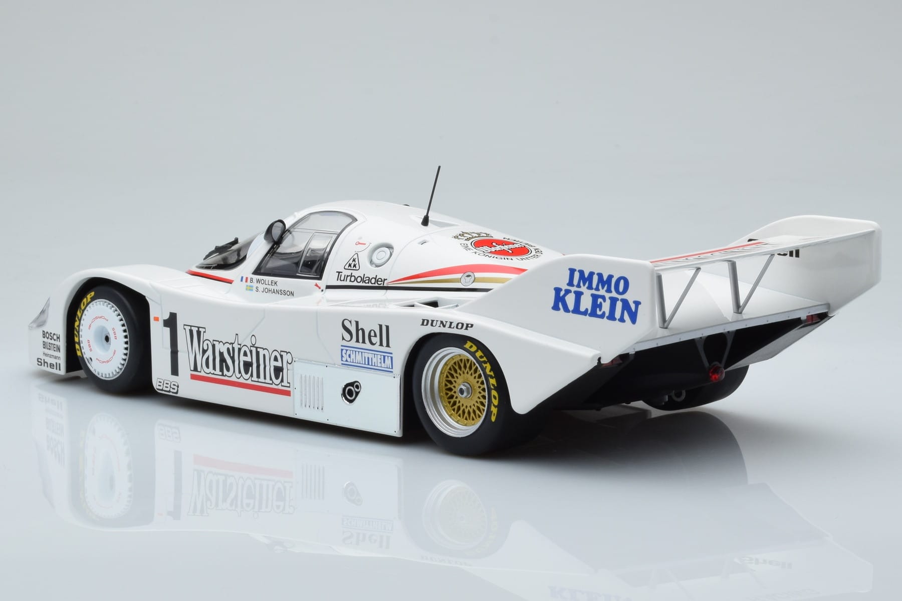 Porsche 956K Warsteiner #1 B. Wollek / S. Johansson DRM Zolder Winner 1983 Minichamps 1:18 CA-WOL-06 Kov – obrázek 5 z 6