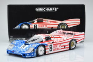 Porsche 956L Spirit of America #8 G. Follmer / J. Morton / K. Miller 24 Hours of Le Mans 1986 Minichamps 1:18 180866508 Kov – obrázek 8 z 8