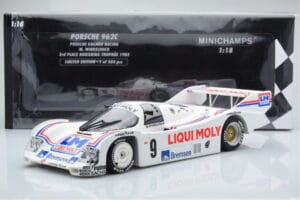 Porsche 962C Kremer Racing Liqui Moly #9 M. Winkelhock 3rd Place Norisring Trophy 1985 Minichamps 1:18 155856509 Kov – obrázek 6 z 6