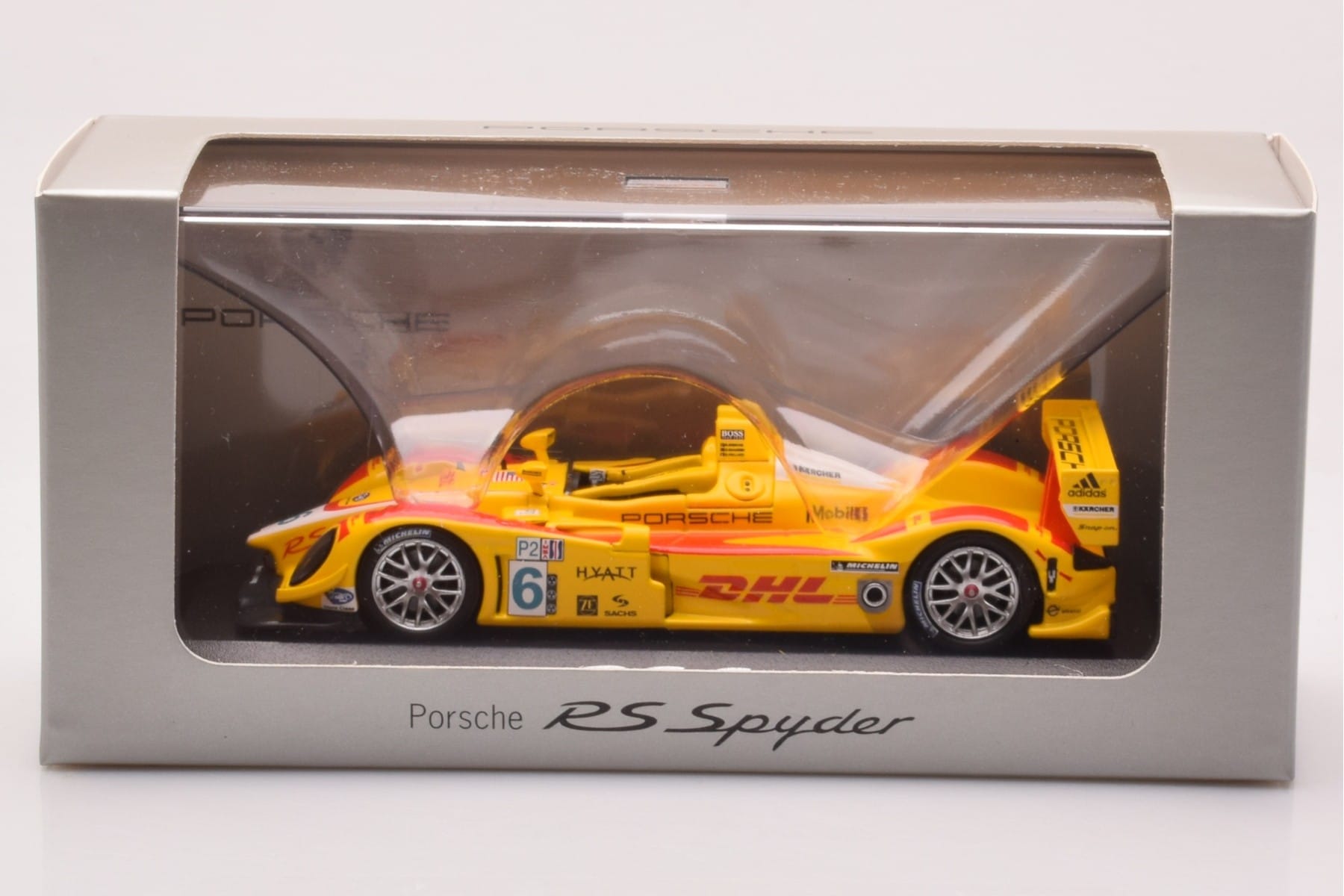 Porsche RS Spyder #6 DHL R. Briscoe / S. Maassen / J-F. Colard ALMS 2007 Minichamps 1:43 WAP02060917 Kov – obrázek 4 z 4