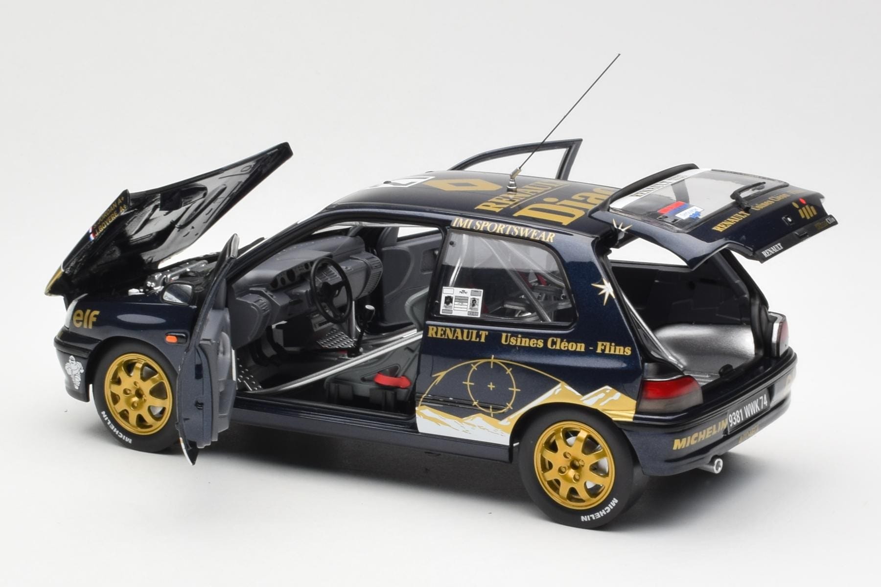 Renault Clio Williams DIAC #21 Jordan / Boyere Tour de Corse 1993 Norev 1:18 185228 Kov – obrázek 5 z 8