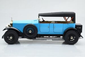 Rolls-Royce Phantom I Kabriolet Modrý Kyosho 1:18 08931LB Kov – obrázek 4 z 9