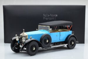 Rolls-Royce Phantom I Kabriolet Modrý Kyosho 1:18 08931LB Kov – obrázek 9 z 9